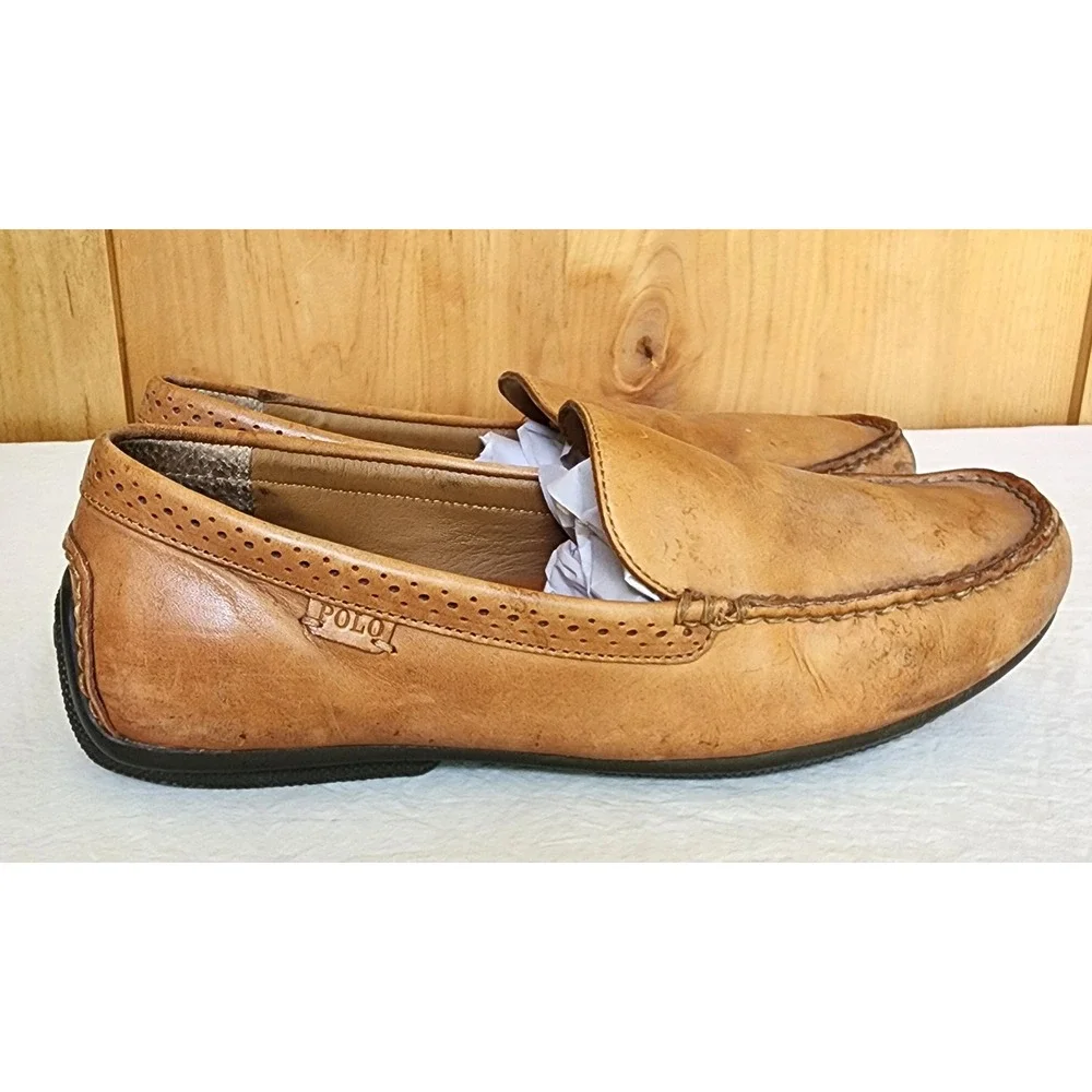 Polo‎ Ralph Lauren US 10 Brown Leather Penny Loafers Quiet Luxury Prep School
